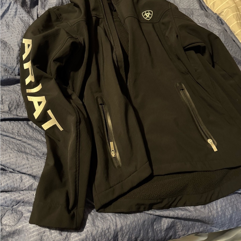Ariat Black Softshell Jacket with Zipper Details